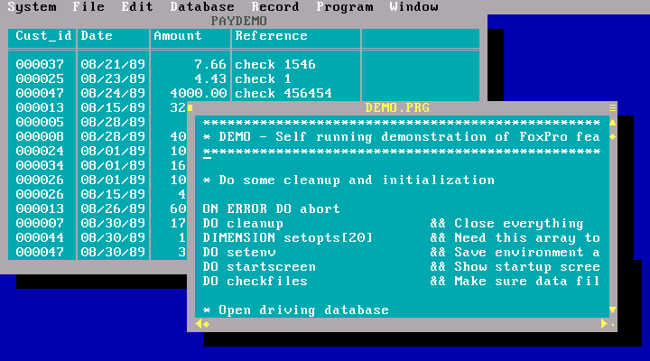 Foxpro 1.02 - Program